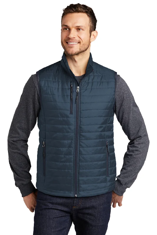 Men's Patterned Plaid Vest in Multicolor for a Preppy Look Port Authority Mens Water Resistant Packable Puffy Full Zip Vest - Regatta Blue/River Navy Blue Men's Patterned Plaid Vest in Multicolor for a Preppy Look Port Authority Mens Water Resistant Packable Puffy Full Zip Vest - Regatta Blue/River Navy Blue