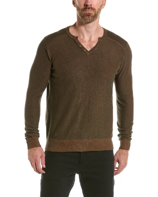 Men's Sweaters with Zip - Front for Easy On - and - Off​ Raffi Reversible Henley