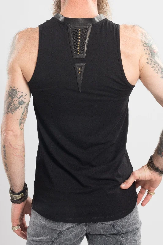 Men's Sleeveless Puffer Vest in Red for a Bold and Stylish Statement Singularity Tank Top Men's Sleeveless Puffer Vest in Red for a Bold and Stylish Statement Singularity Tank Top
