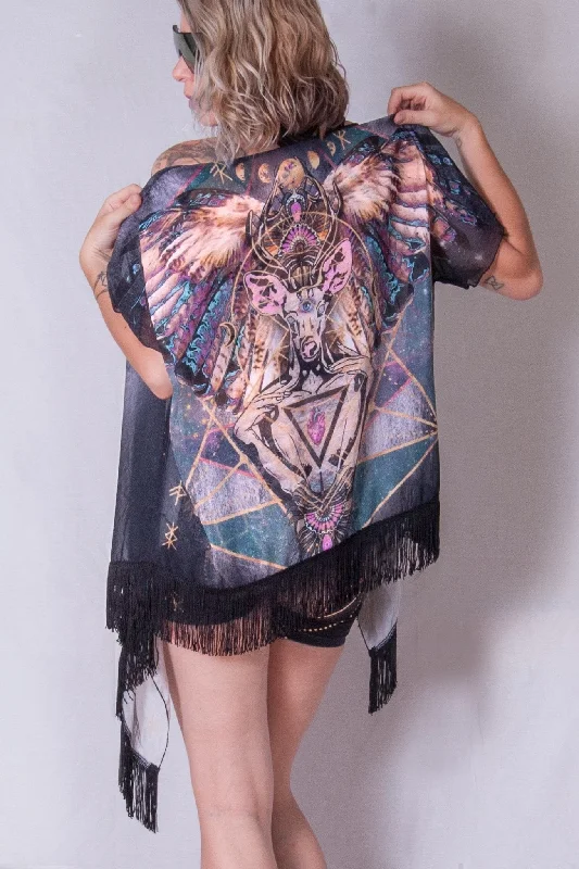 Men's Faux Fur Vest in Cream for a Stylish and Cozy Winter Piece Spirit Guide Unisex Kimono by Jodi Sharp Men's Faux Fur Vest in Cream for a Stylish and Cozy Winter Piece Spirit Guide Unisex Kimono by Jodi Sharp