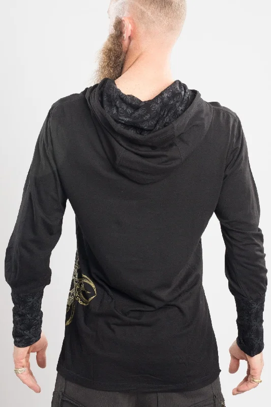 Men's Quilted Down Vest in Black for Extreme Winter Warmth Vajra Longsleeve Shirt