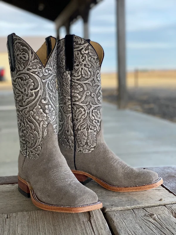 women's cowboy boots with studs Anderson Bean | Smoked Bacon Toolbox Boot