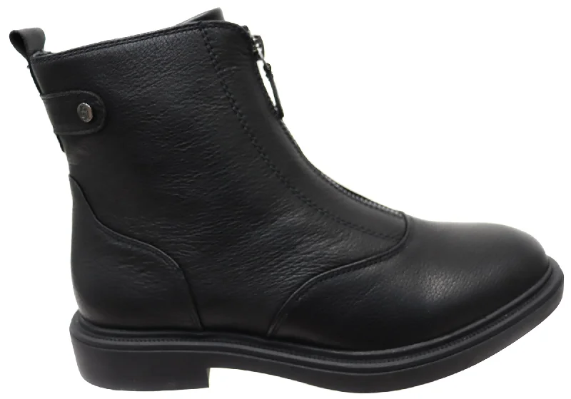 women's ankle boots with tassel Hush Puppies Albury Womens Comfortable Leather Ankle Boots