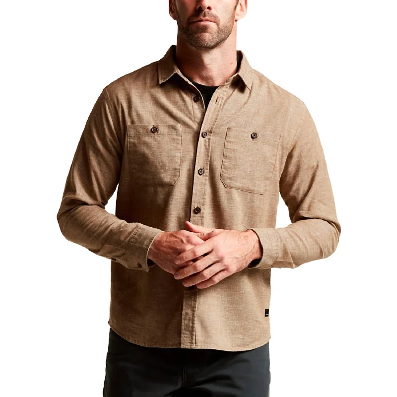 Men's ribbed t - shirts with a textured finish for added styleAmbary Ls Shirt In Coyote Heather Men's ribbed t - shirts with a textured finish for added styleAmbary Ls Shirt In Coyote Heather