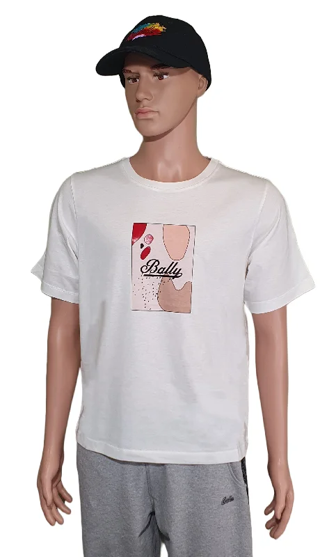 Men's ribbed t - shirts with a textured finish for added styleBally 6301239 Unisex White 100% Cotton Logo T-Shirt Men's ribbed t - shirts with a textured finish for added styleBally 6301239 Unisex White 100% Cotton Logo T-Shirt