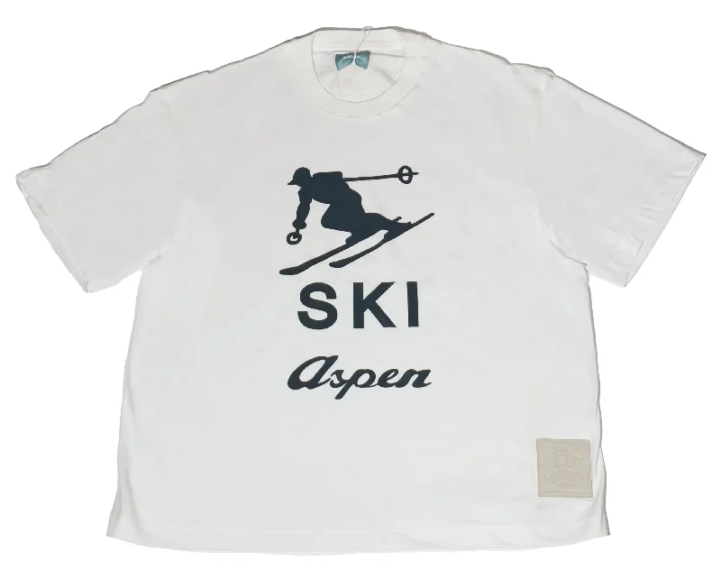 Men's organic cotton crew - neck t - shirts for everyday comfortBally Unisex 6302882 Ski Aspen 100% Cotton Bone T-Shirt Men's organic cotton crew - neck t - shirts for everyday comfortBally Unisex 6302882 Ski Aspen 100% Cotton Bone T-Shirt