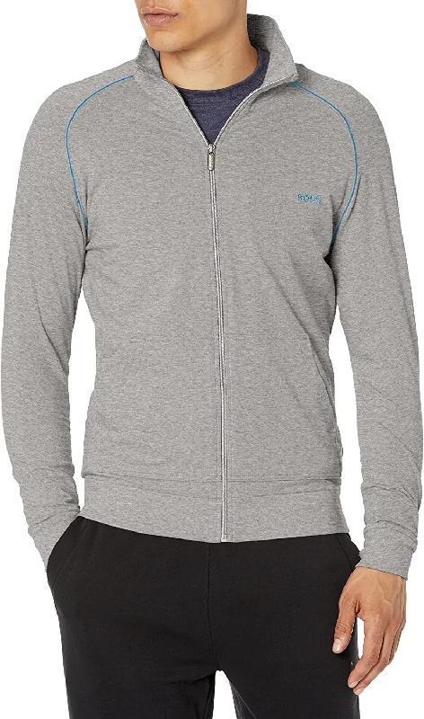 Men's long - sleeve henley t - shirts with button - down placketsBOSS Men's Mix&Match Jacket, Light Nickle Grey Men's long - sleeve henley t - shirts with button - down placketsBOSS Men's Mix&Match Jacket, Light Nickle Grey