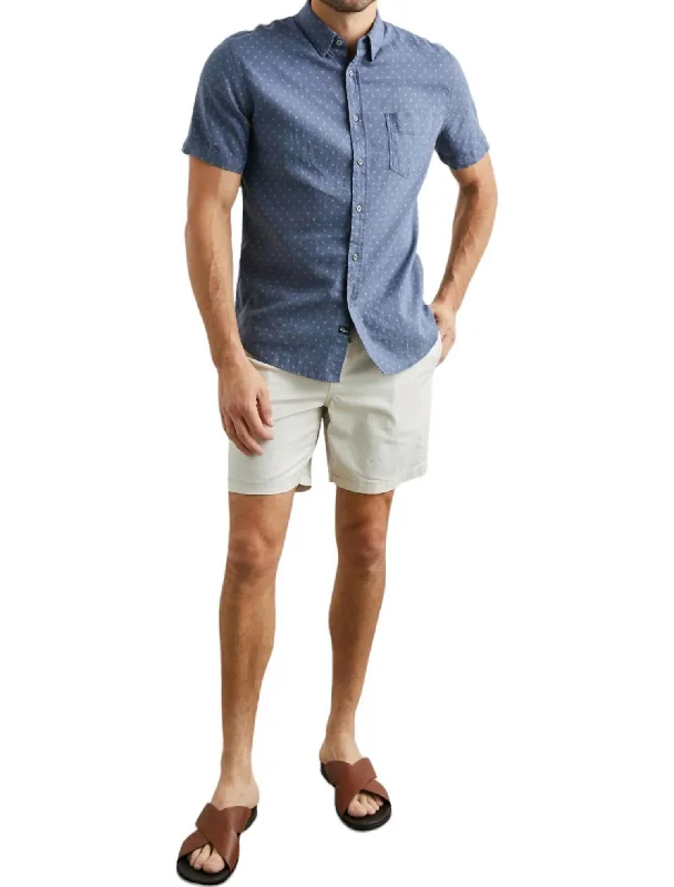 Men's smart - casual checkered t - shirts for semi - formal occasionsCarson Shirt In Admiral Blue Diamond Men's smart - casual checkered t - shirts for semi - formal occasionsCarson Shirt In Admiral Blue Diamond