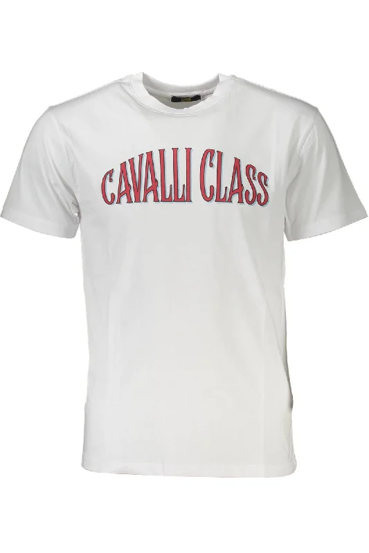 Men's antimicrobial t - shirts for odor - free freshness during travelCavalli Class Elegant Print Tee with Classic Men's Logo Men's antimicrobial t - shirts for odor - free freshness during travelCavalli Class Elegant Print Tee with Classic Men's Logo