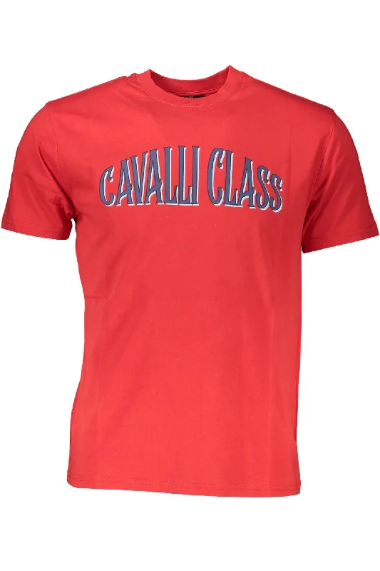 Men's ribbed t - shirts with a textured finish for added styleCavalli Class Elegant Printed Logo Men's Tee Men's ribbed t - shirts with a textured finish for added styleCavalli Class Elegant Printed Logo Men's Tee