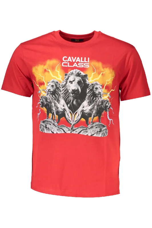 Men's eco - friendly recycled t - shirts for sustainable fashion choicesCavalli Class Elegant Printed Tee with Classic Men's Appeal Men's eco - friendly recycled t - shirts for sustainable fashion choicesCavalli Class Elegant Printed Tee with Classic Men's Appeal