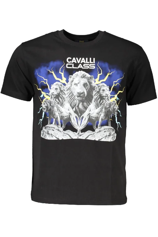 Men's tie - dye t - shirts with a bohemian styleCavalli Class Elegant Round Neck Tee with Classic Men's Print Men's tie - dye t - shirts with a bohemian styleCavalli Class Elegant Round Neck Tee with Classic Men's Print