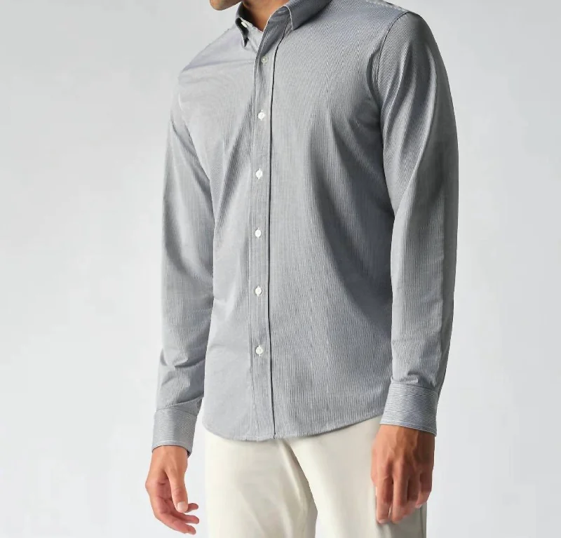 Men's UV - protection t - shirts for outdoor activities in the sunCommuter Shirt - Slim Fit In Gray Flannel Stripe Men's UV - protection t - shirts for outdoor activities in the sunCommuter Shirt - Slim Fit In Gray Flannel Stripe