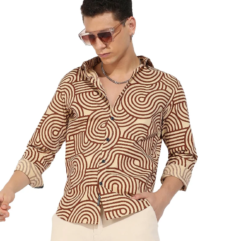 Men's polo t - shirts with a contrast collar for a preppy lookContrast Lines Shirt