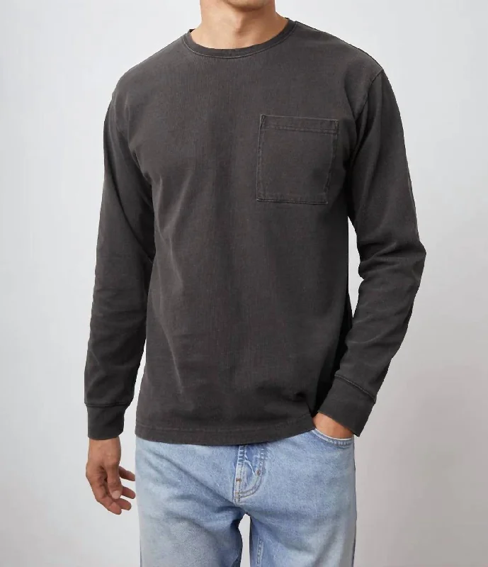 Men's ribbed t - shirts with a textured finish for added styleCyd T-Shirt In Black