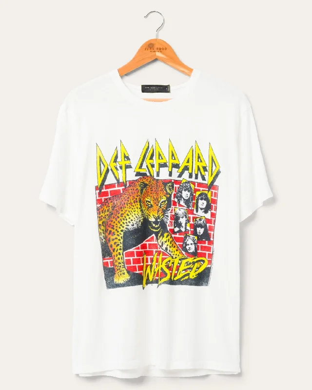 Men's v - neck muscle t - shirts for a body - building aestheticDef Leppard Wasted Vintage Tee Men's v - neck muscle t - shirts for a body - building aestheticDef Leppard Wasted Vintage Tee