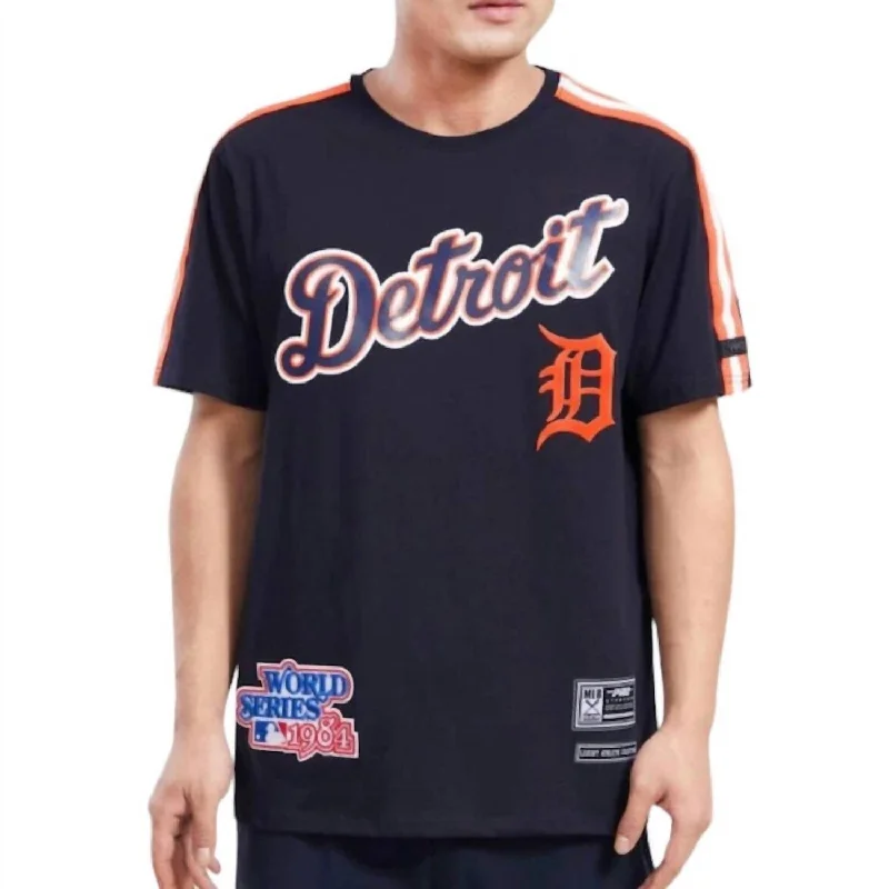 Men's lightweight performance t - shirts for running marathonsDetroit Tigers Pro Team Taping Shirt In Midnight Navy