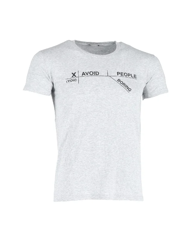 Men's eco - friendly recycled t - shirts for sustainable fashion choicesDior 'Avoid Boring People' T-Shirt in Grey Cotton