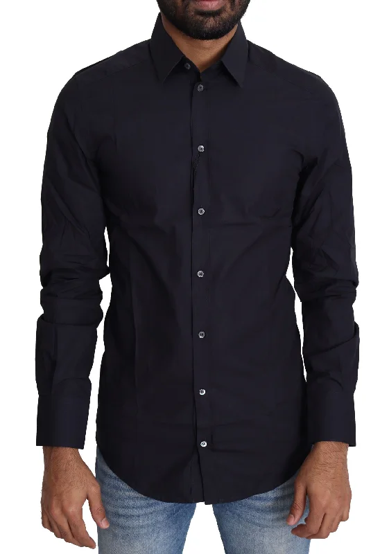 Men's plus - size pocket t - shirts with a classic lookDolce & Gabbana blue Slim Fit Series Dress Men's Shirt Men's plus - size pocket t - shirts with a classic lookDolce & Gabbana blue Slim Fit Series Dress Men's Shirt