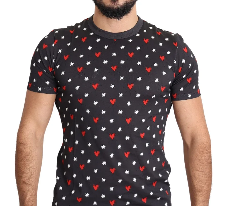 Men's UV - protection t - shirts for outdoor activities in the sunDolce & Gabbana Chic Cotton T-Shirt with Heart Men's Prints Men's UV - protection t - shirts for outdoor activities in the sunDolce & Gabbana Chic Cotton T-Shirt with Heart Men's Prints