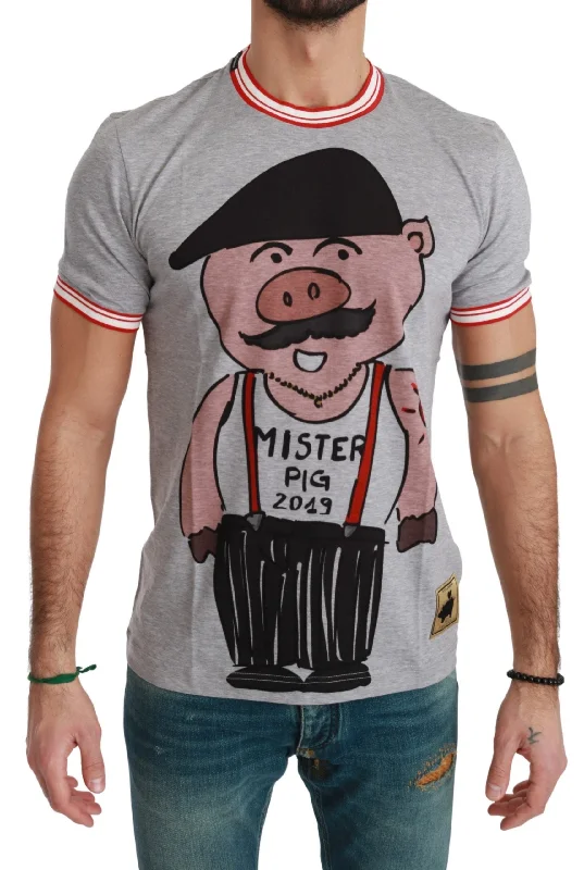 Men's moisture - wicking athletic t - shirts for intense workoutsDolce & Gabbana Chic Cotton T-Shirt with Year of the Pig Men's Motive Men's moisture - wicking athletic t - shirts for intense workoutsDolce & Gabbana Chic Cotton T-Shirt with Year of the Pig Men's Motive