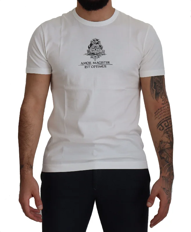 Men's v - neck muscle t - shirts for a body - building aestheticDolce & Gabbana Chic Logo Print Cotton Men's Tee Men's v - neck muscle t - shirts for a body - building aestheticDolce & Gabbana Chic Logo Print Cotton Men's Tee