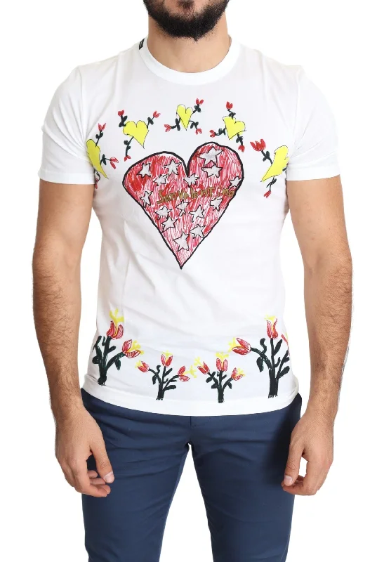 Men's antimicrobial t - shirts for odor - free freshness during travelDolce & Gabbana Chic Saint Valentine Print Crew Neck Men's T-Shirt Men's antimicrobial t - shirts for odor - free freshness during travelDolce & Gabbana Chic Saint Valentine Print Crew Neck Men's T-Shirt