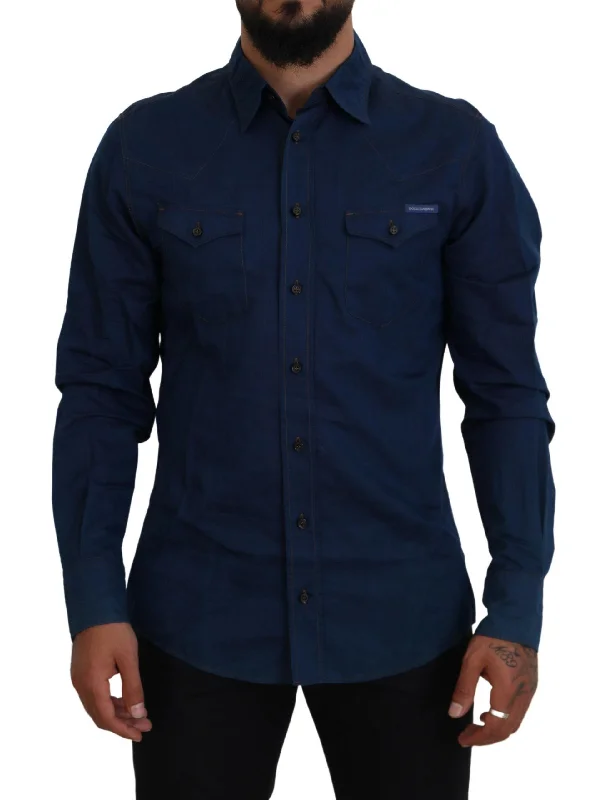 Men's UV - protection t - shirts for outdoor activities in the sunDolce & Gabbana Elegant Casual Men's Shirt Men's UV - protection t - shirts for outdoor activities in the sunDolce & Gabbana Elegant Casual Men's Shirt