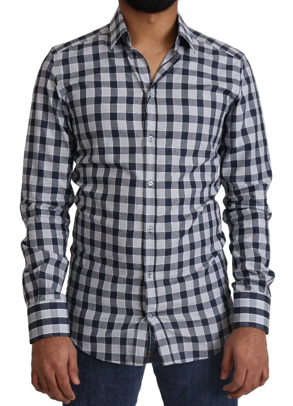 Men's ribbed t - shirts with a textured finish for added styleDolce & Gabbana Elegant & Checke Slim Fit Dress Men's Shirt Men's ribbed t - shirts with a textured finish for added styleDolce & Gabbana Elegant & Checke Slim Fit Dress Men's Shirt