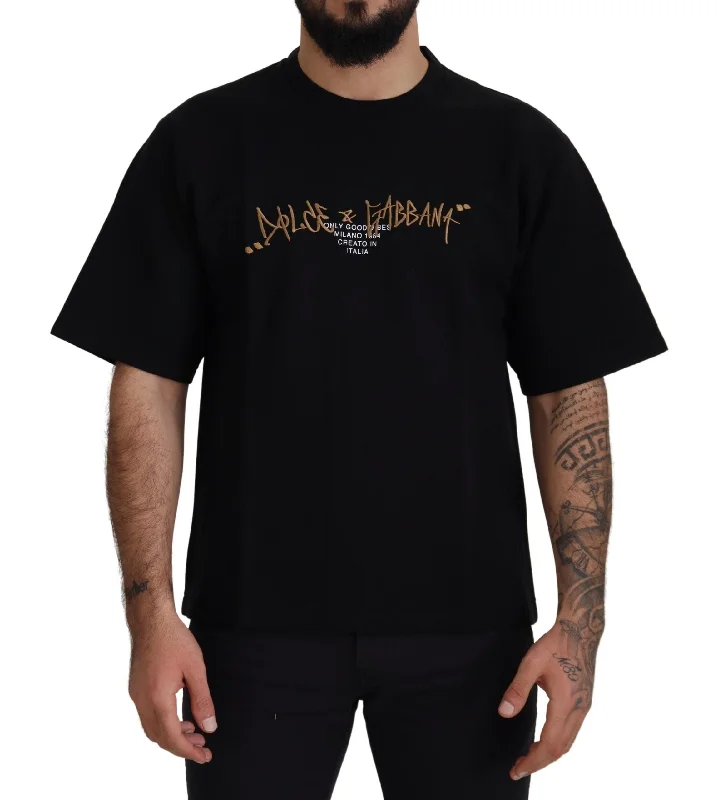 Men's tie - dye t - shirts with a bohemian styleDolce & Gabbana Elegant Cotton Blend Crewneck Men's T-Shirt Men's tie - dye t - shirts with a bohemian styleDolce & Gabbana Elegant Cotton Blend Crewneck Men's T-Shirt
