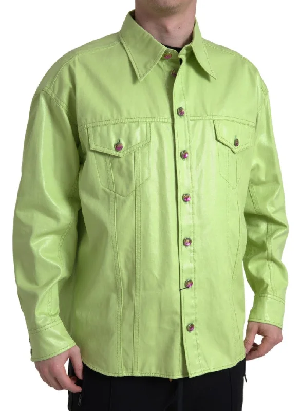 Men's polo t - shirts with a contrast collar for a preppy lookDolce & Gabbana Elegant Cotton Button Down Men's Shirt Men's polo t - shirts with a contrast collar for a preppy lookDolce & Gabbana Elegant Cotton Button Down Men's Shirt