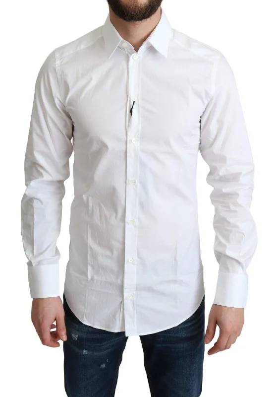Men's ribbed t - shirts with a textured finish for added styleDolce & Gabbana Elegant Cotton Dress Men's Shirt Men's ribbed t - shirts with a textured finish for added styleDolce & Gabbana Elegant Cotton Dress Men's Shirt