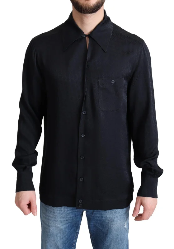 Men's lightweight performance t - shirts for running marathonsDolce & Gabbana Elegant Jacquard Silk Casual Men's Shirt Men's lightweight performance t - shirts for running marathonsDolce & Gabbana Elegant Jacquard Silk Casual Men's Shirt