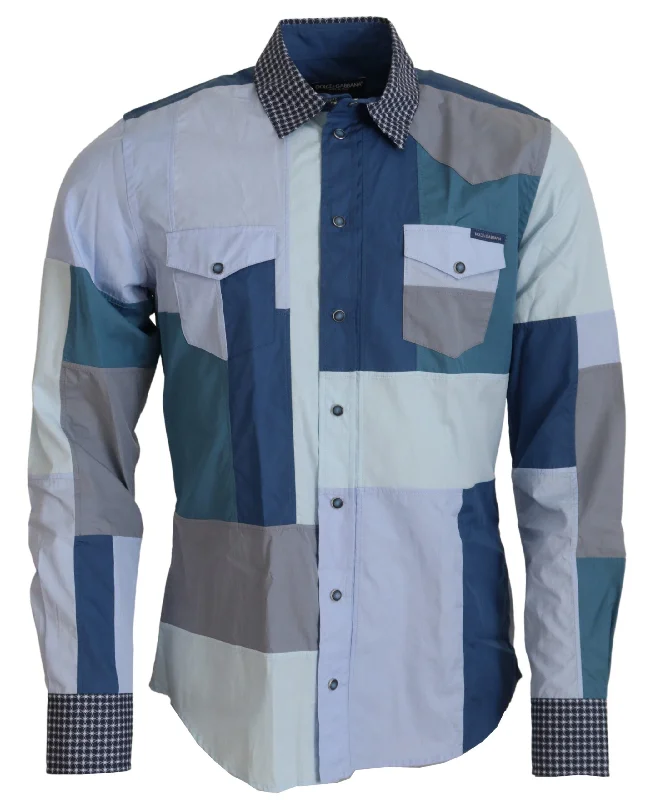 Men's eco - friendly recycled t - shirts for sustainable fashion choicesDolce & Gabbana Elegant multi Slim Fit Casual Men's Shirt Men's eco - friendly recycled t - shirts for sustainable fashion choicesDolce & Gabbana Elegant multi Slim Fit Casual Men's Shirt