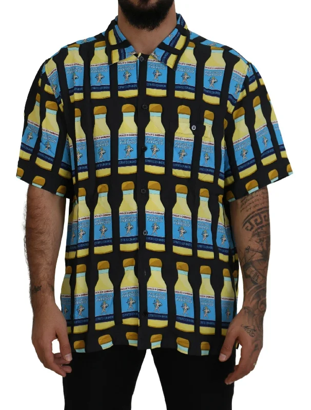 Men's smart - casual checkered t - shirts for semi - formal occasionsDolce & Gabbana Elegant Print Casual Men's Shirt Men's smart - casual checkered t - shirts for semi - formal occasionsDolce & Gabbana Elegant Print Casual Men's Shirt