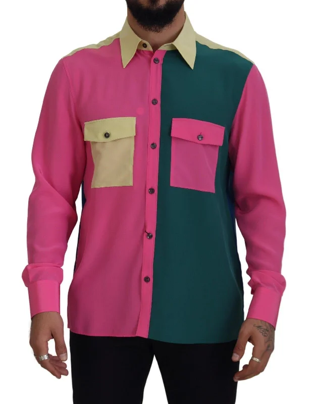 Men's moisture - wicking athletic t - shirts for intense workoutsDolce & Gabbana Elegant Silk Button-Down Men's Shirt Men's moisture - wicking athletic t - shirts for intense workoutsDolce & Gabbana Elegant Silk Button-Down Men's Shirt