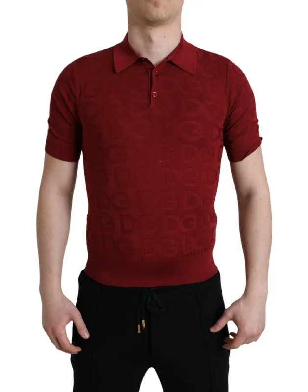 Men's tie - dye t - shirts with a bohemian styleDolce & Gabbana Elegant Silk Polo Men's T-Shirt Men's tie - dye t - shirts with a bohemian styleDolce & Gabbana Elegant Silk Polo Men's T-Shirt