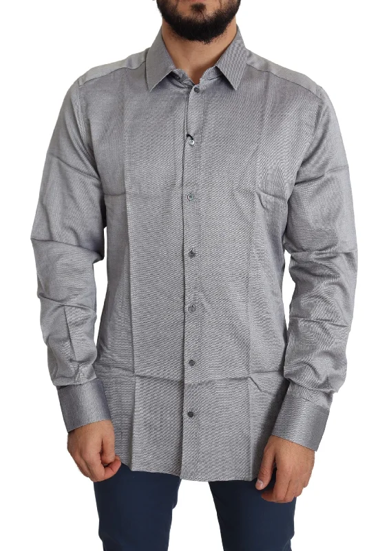 Men's organic cotton crew - neck t - shirts for everyday comfortDolce & Gabbana Elegant  Slim Fit Cotton Dress Men's Shirt