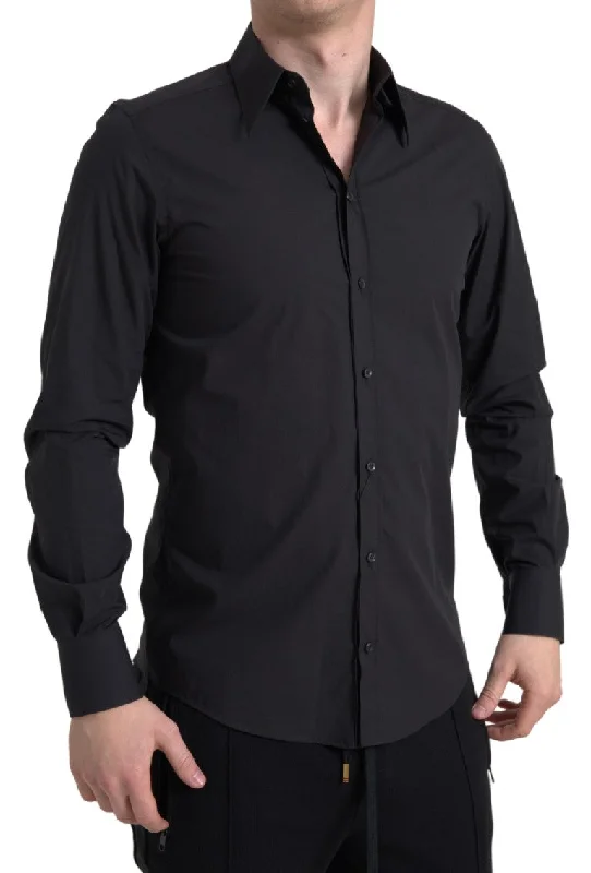 Men's long - sleeve henley t - shirts with button - down placketsDolce & Gabbana Elegant Slim Fit Cotton Dress Men's Shirt Men's long - sleeve henley t - shirts with button - down placketsDolce & Gabbana Elegant Slim Fit Cotton Dress Men's Shirt