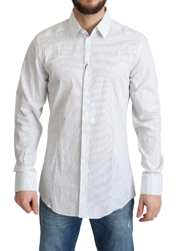 Men's slim - fit graphic t - shirts with vintage rock band printsDolce & Gabbana Elegant Striped Dress Men's Shirt Men's slim - fit graphic t - shirts with vintage rock band printsDolce & Gabbana Elegant Striped Dress Men's Shirt