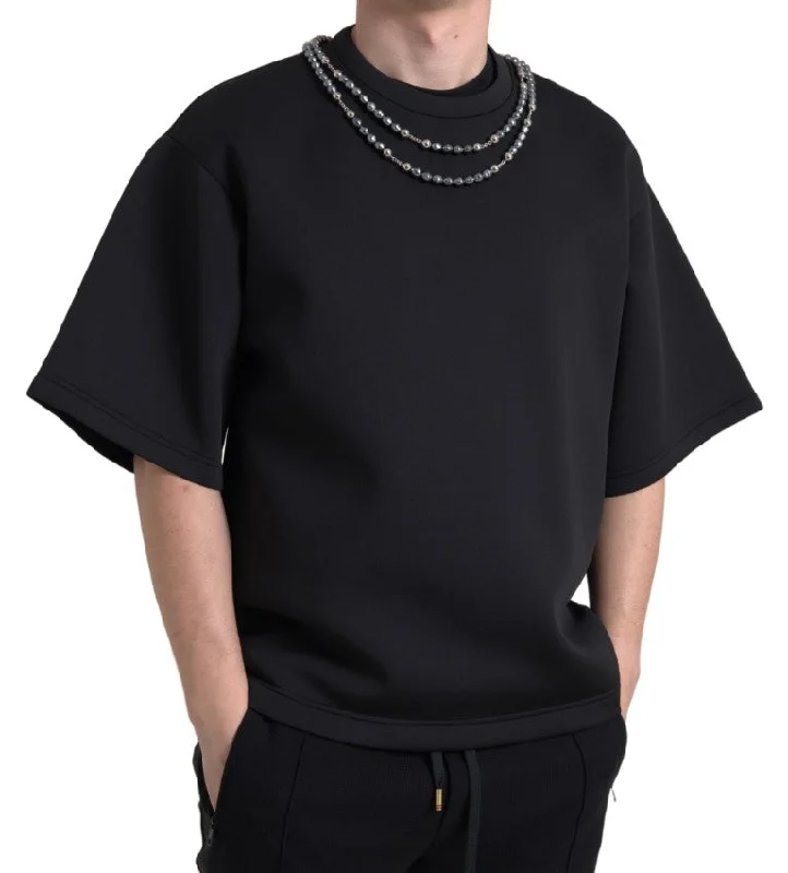 Men's plus - size pocket t - shirts with a classic lookDolce & Gabbana Embellished Neckline Casual Men's T-Shirt Men's plus - size pocket t - shirts with a classic lookDolce & Gabbana Embellished Neckline Casual Men's T-Shirt