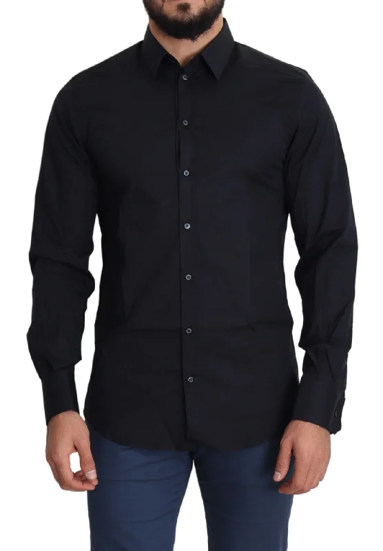 Men's slim - fit graphic t - shirts with vintage rock band printsDolce & Gabbana Sleek Slim Fit Cotton Stretch Dress Men's Shirt Men's slim - fit graphic t - shirts with vintage rock band printsDolce & Gabbana Sleek Slim Fit Cotton Stretch Dress Men's Shirt