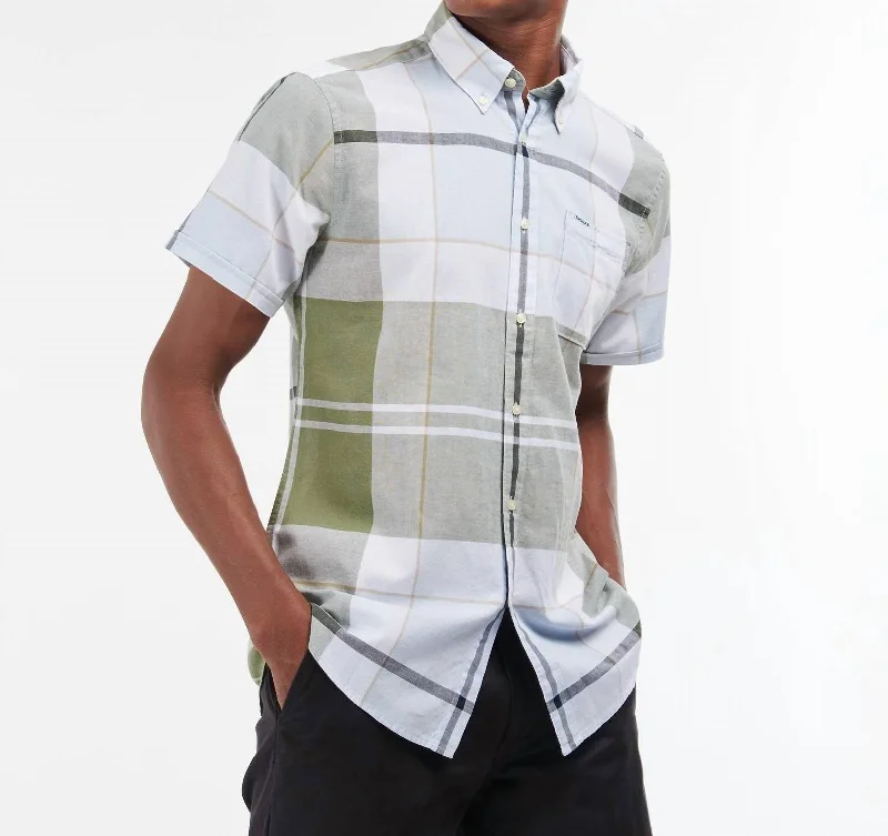 Men's smart - casual checkered t - shirts for semi - formal occasionsDouglas Button Down In Olive Men's smart - casual checkered t - shirts for semi - formal occasionsDouglas Button Down In Olive
