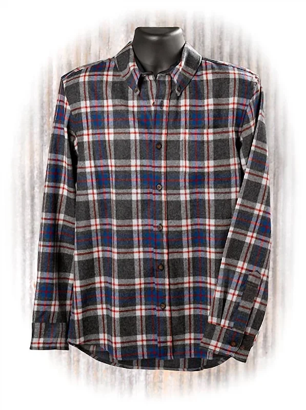 Men's thermal t - shirts with a high - neck design for cold weatherFireside Button Down Shirt In Oxford Mix Windowpane Men's thermal t - shirts with a high - neck design for cold weatherFireside Button Down Shirt In Oxford Mix Windowpane