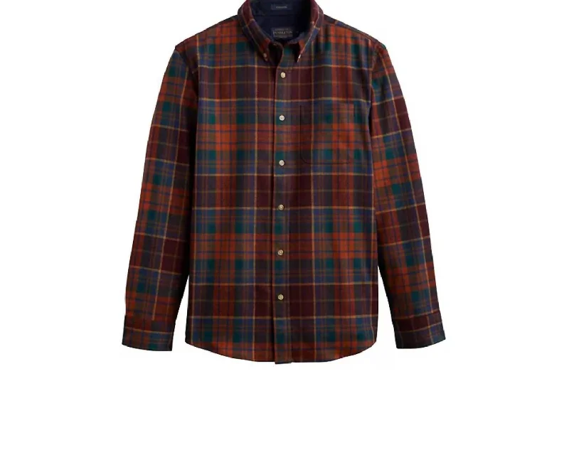 Men's antimicrobial t - shirts for odor - free freshness during travelFireside Shirt In Maroon Multi Plaid Men's antimicrobial t - shirts for odor - free freshness during travelFireside Shirt In Maroon Multi Plaid