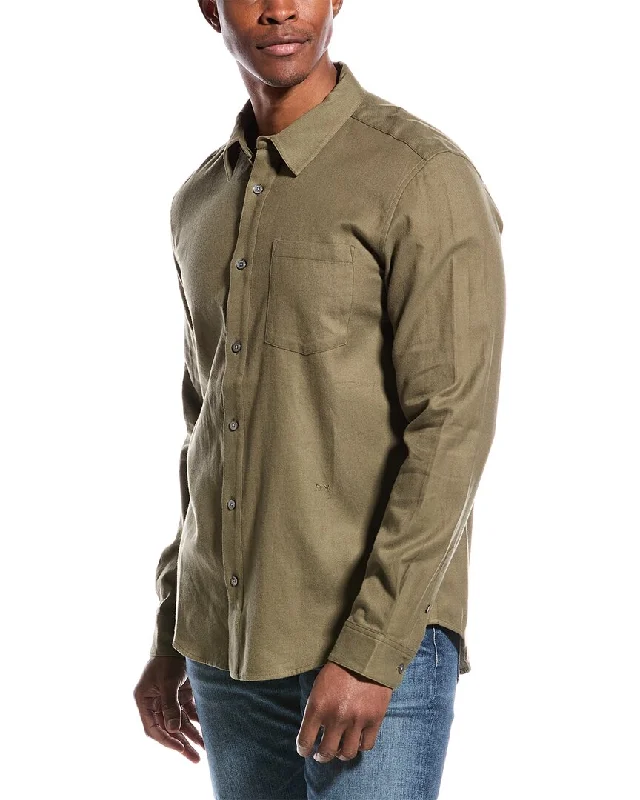 Men's slim - fit graphic t - shirts with vintage rock band printsFRAME Denim Brushed Twill Shirt Men's slim - fit graphic t - shirts with vintage rock band printsFRAME Denim Brushed Twill Shirt