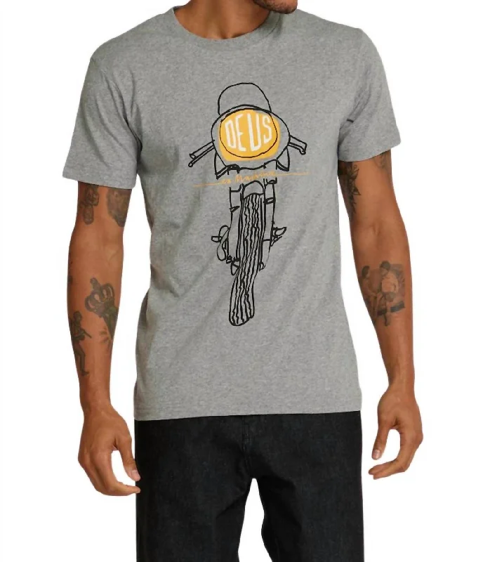 Men's ribbed t - shirts with a textured finish for added styleFrontal Matchless Tee In Grey Men's ribbed t - shirts with a textured finish for added styleFrontal Matchless Tee In Grey