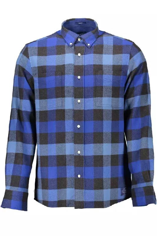 Men's UV - protection t - shirts for outdoor activities in the sunGant Elegant Long-Sleeved Regular Fit Men's Shirt