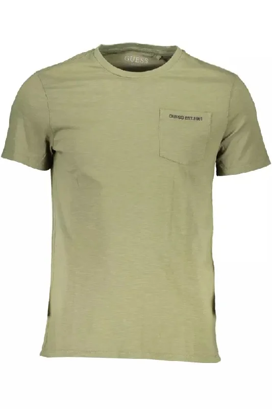 Men's organic cotton crew - neck t - shirts for everyday comfortGuess Jeans Chic Organic Cotton Tee with Men's Embroidery Men's organic cotton crew - neck t - shirts for everyday comfortGuess Jeans Chic Organic Cotton Tee with Men's Embroidery