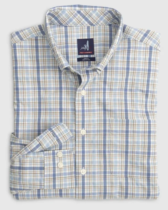 Men's organic cotton crew - neck t - shirts for everyday comfortHackel Button Down Shirt In Maliblu Men's organic cotton crew - neck t - shirts for everyday comfortHackel Button Down Shirt In Maliblu